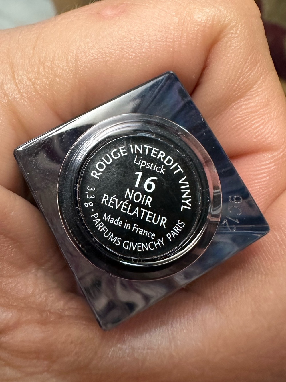 Givenchy Rouge Interdit Vinyl Lipstick #16 Noir Révélateur Luxury Color-Adapting
